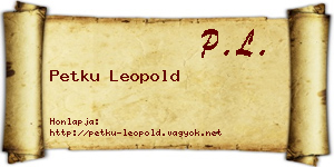 Petku Leopold névjegykártya